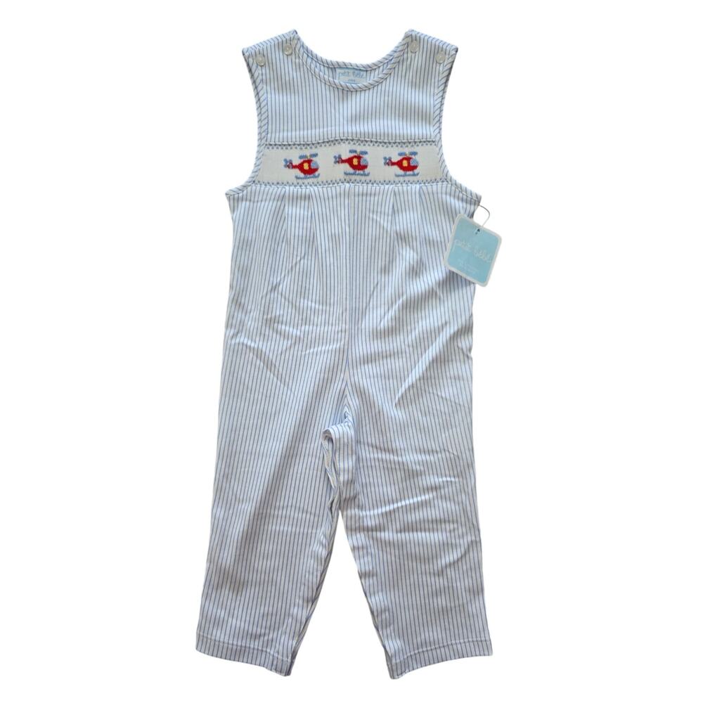NWT Petit Bebe Helicopter Longall Blue Size 24 Months